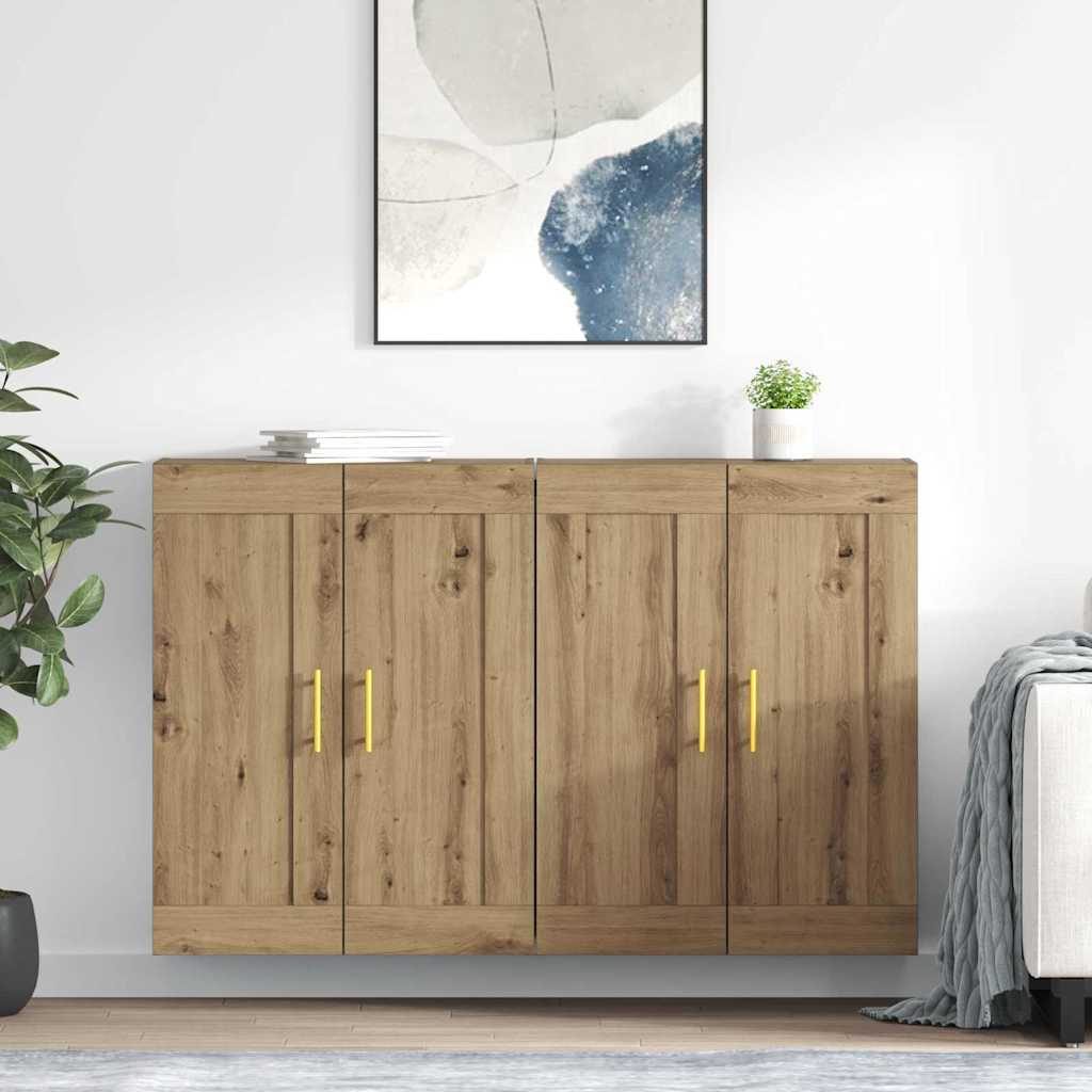 Wall-mounted Cabinet 2 pcs Artisan Oak 69.5 x 34 x 90 cm