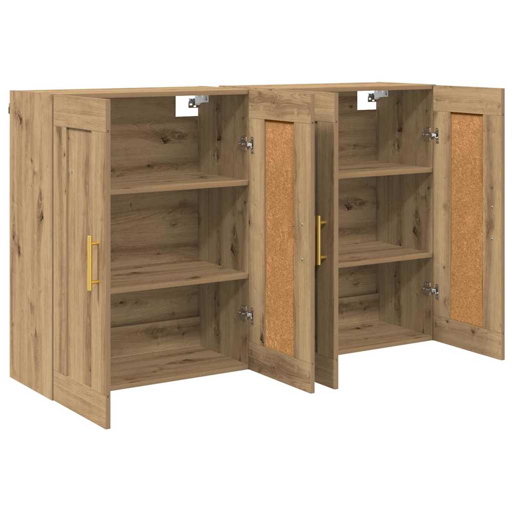 Wall-mounted Cabinet 2 pcs Artisan Oak 69.5 x 34 x 90 cm