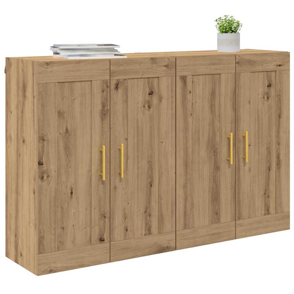 Wall-mounted Cabinet 2 pcs Artisan Oak 69.5 x 34 x 90 cm