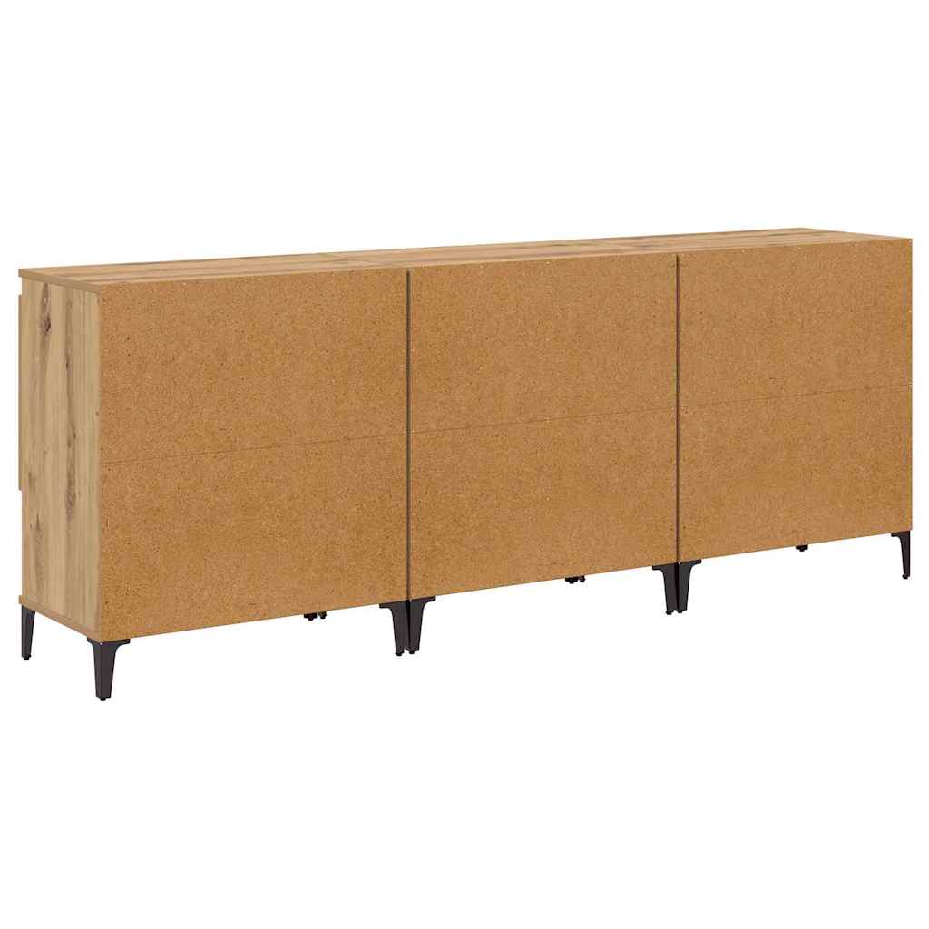 Sideboards 3 pcs Artisan Oak 60 x 35 x 70 cm Engineered Wood