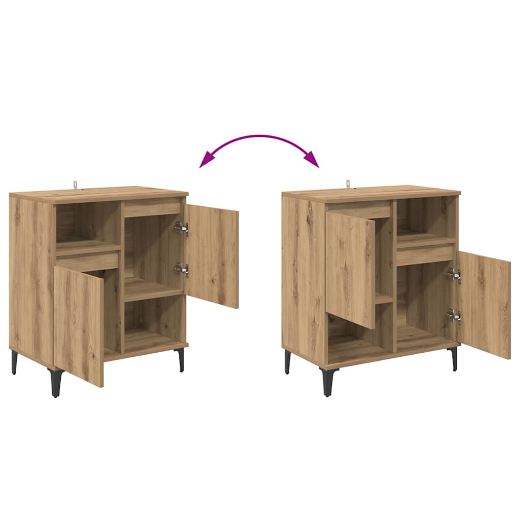 Sideboards 3 pcs Artisan Oak 60 x 35 x 70 cm Engineered Wood