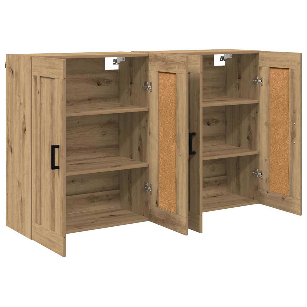 Wall-mounted Cabinet 2 pcs Artisan Oak 69.5 x 34 x 90 cm
