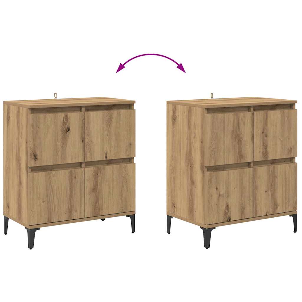 Sideboards 3 pcs Artisan Oak 60 x 35 x 70 cm Engineered Wood