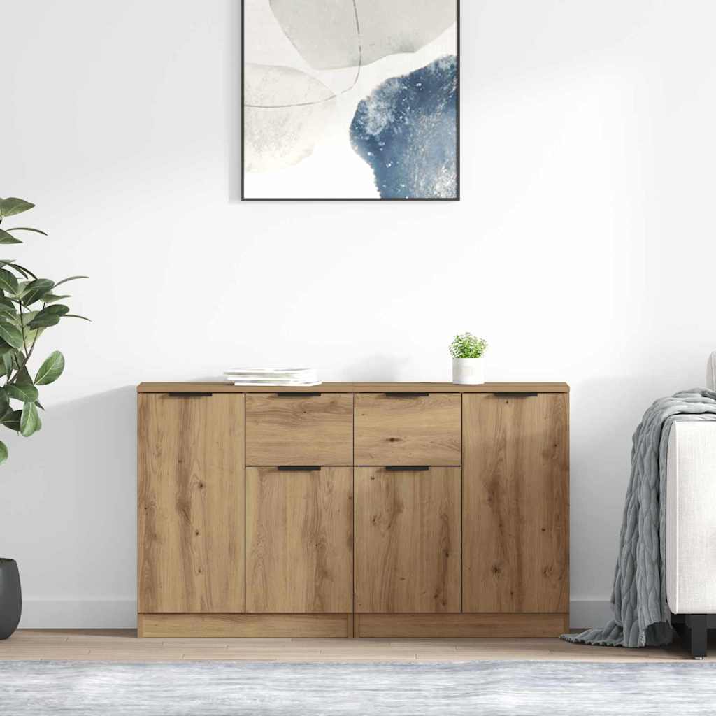 Sideboards 2 pcs Artisan Oak 60 x 30 x 70 cm Engineered Wood
