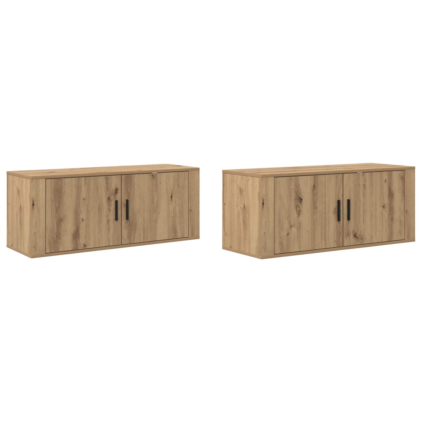 Wall-mounted TV Cabinet Set 2 pcs Artisan Oak Engineered Wood