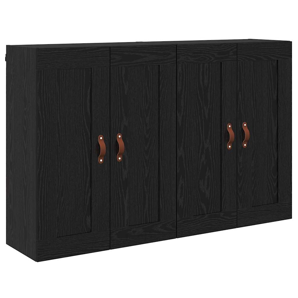 Wall-mounted Cabinet 2 pcs Black Oak 69.5 x 34 x 90 cm