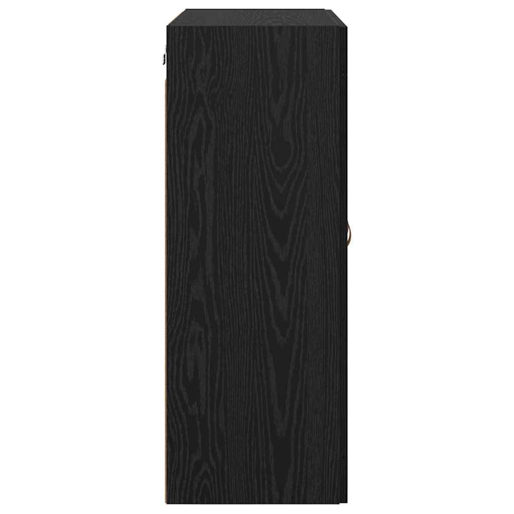Wall-mounted Cabinet 2 pcs Black Oak 69.5 x 34 x 90 cm