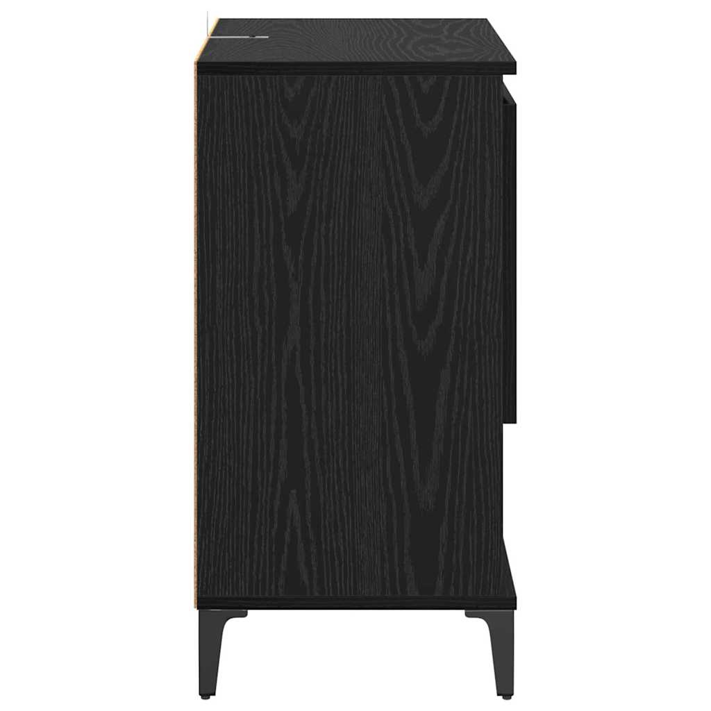 Sideboards 3 pcs Black Oak 60 x 35 x 70 cm Engineered Wood