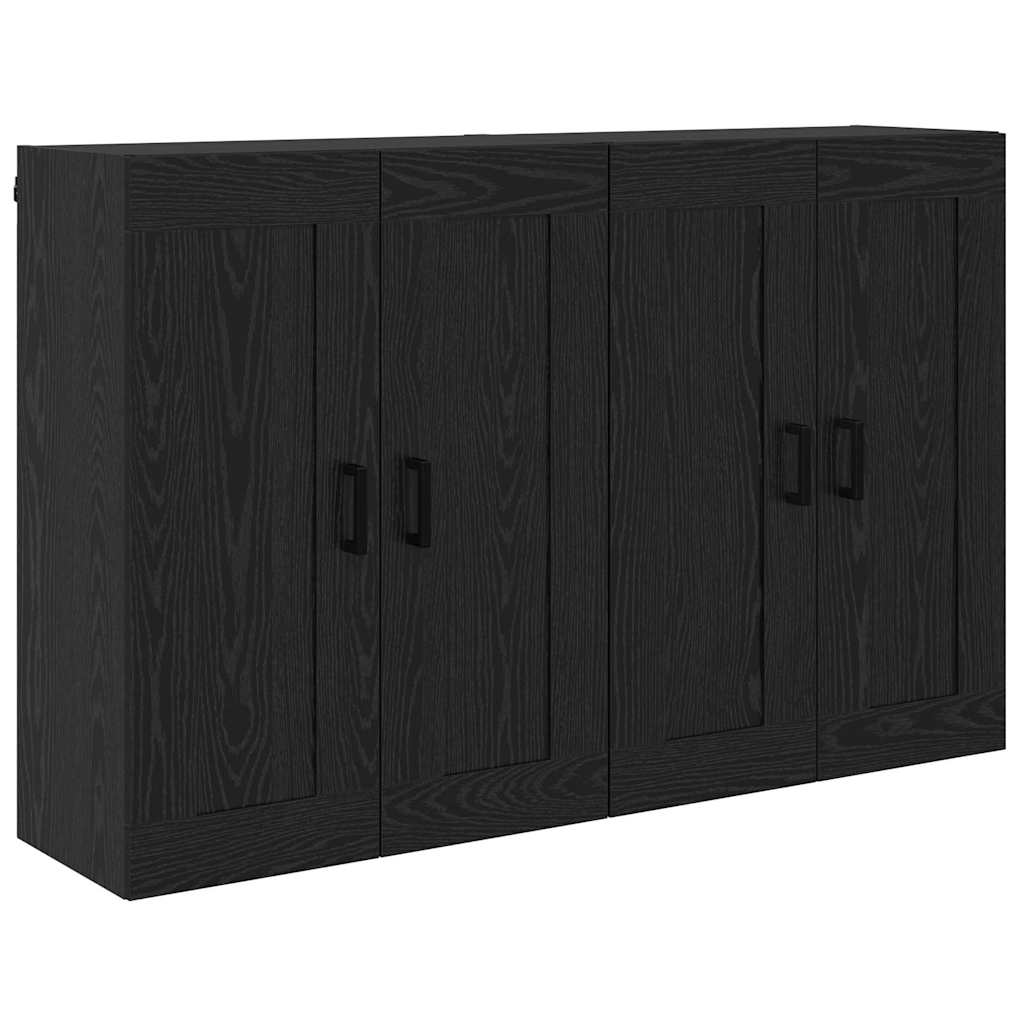 Wall-mounted Cabinet 2 pcs Black Oak 69.5 x 34 x 90 cm