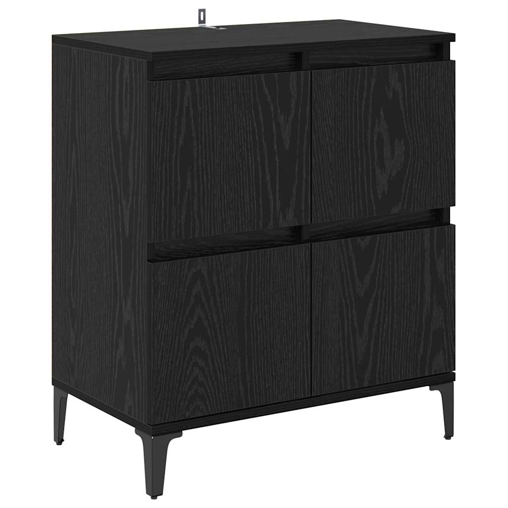 Sideboards 3 pcs Black Oak 60 x 35 x 70 cm Engineered Wood