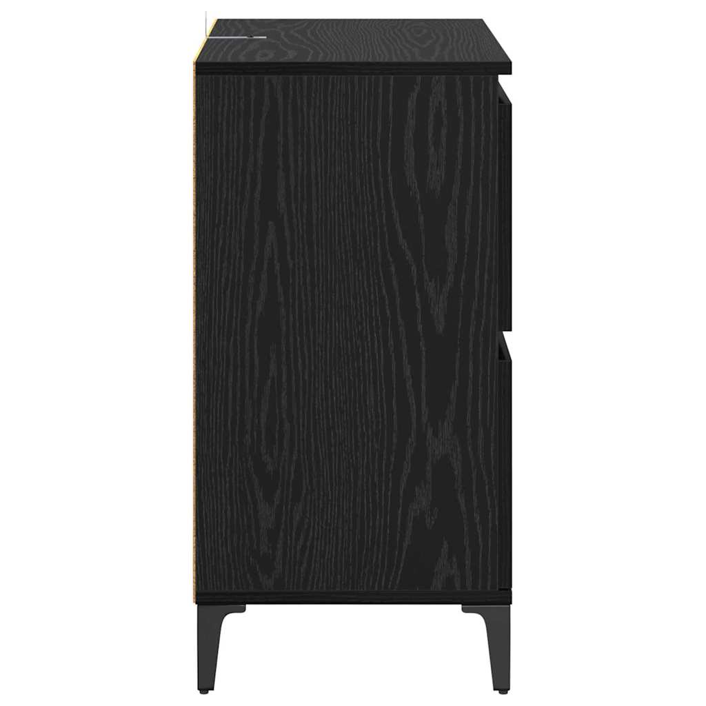 Sideboards 3 pcs Black Oak 60 x 35 x 70 cm Engineered Wood