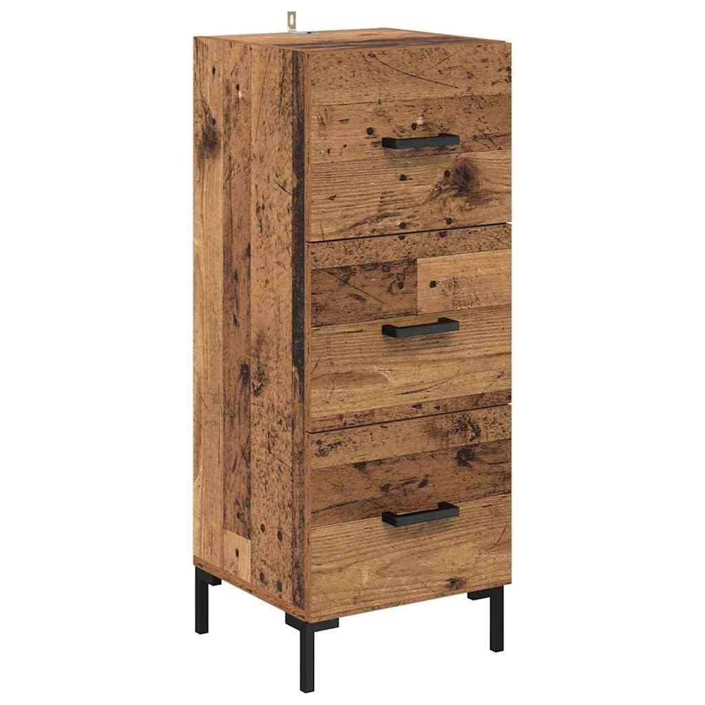 Highboard Old Wood 34.5 x 34 x 180 cm Engineered Wood