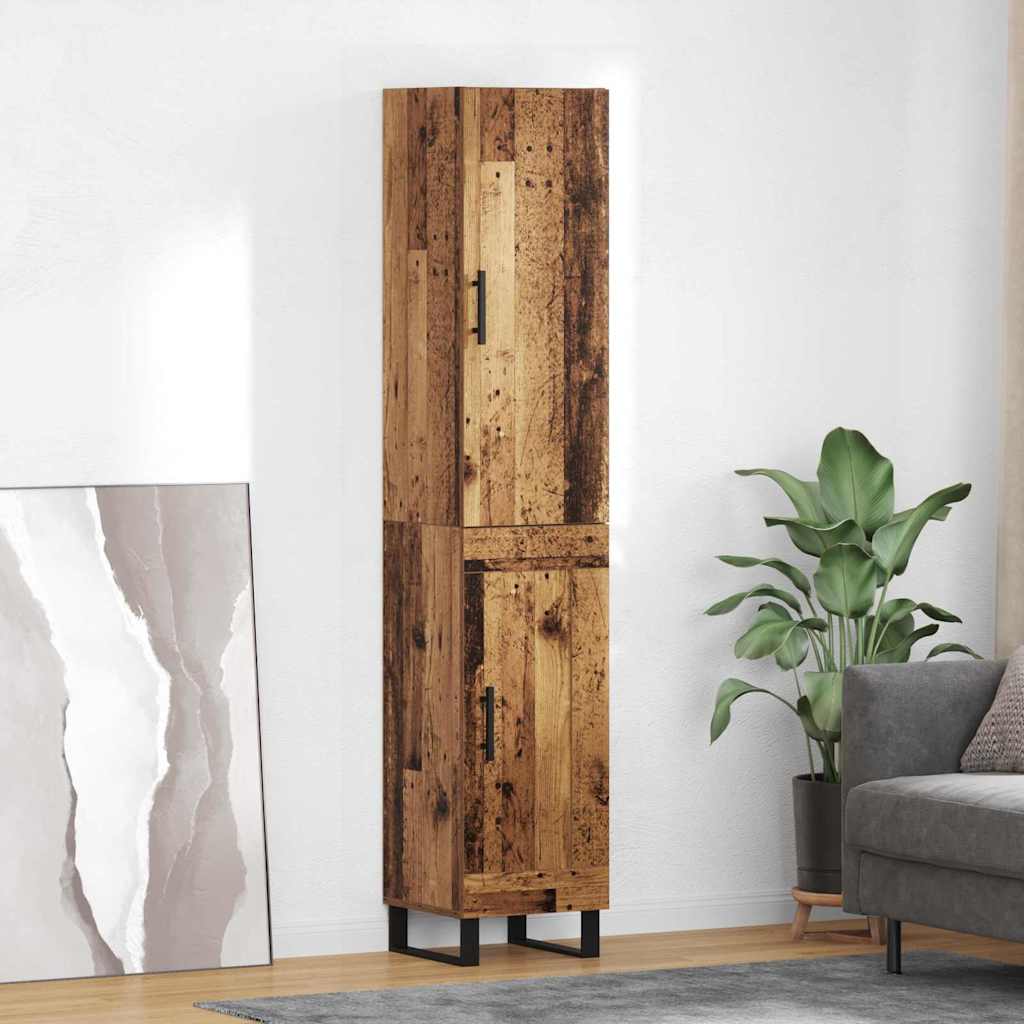 Highboard Old Wood 34.5 x 34 x 180 cm Engineered Wood