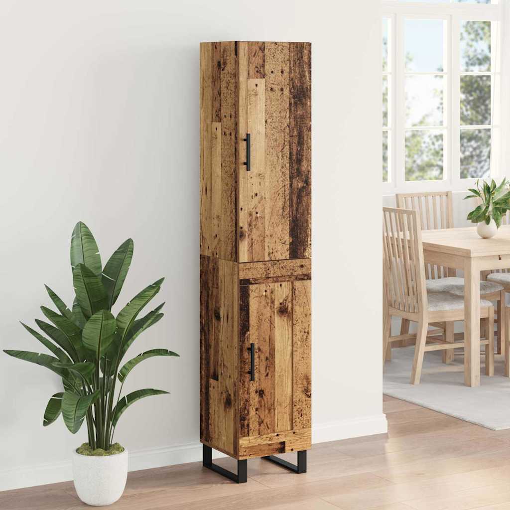 Highboard Old Wood 34.5 x 34 x 180 cm Engineered Wood