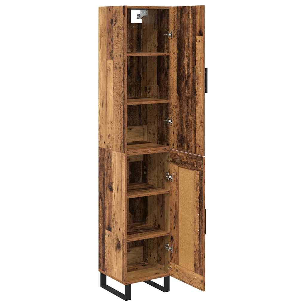 Highboard Old Wood 34.5 x 34 x 180 cm Engineered Wood