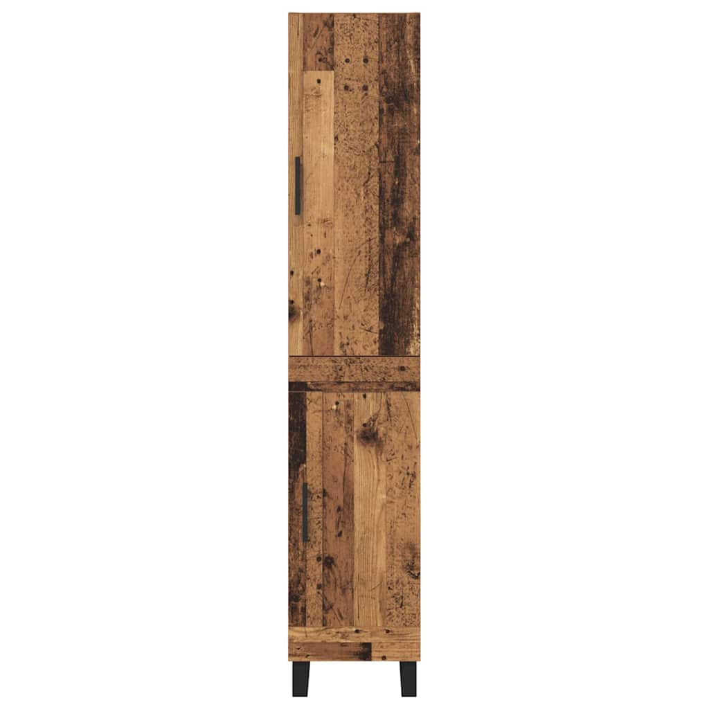 Highboard Old Wood 34.5 x 34 x 180 cm Engineered Wood