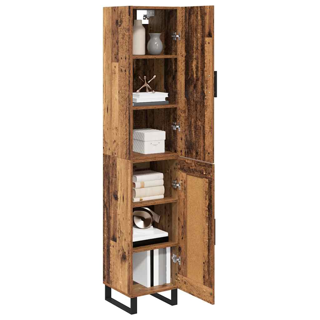 Highboard Old Wood 34.5 x 34 x 180 cm Engineered Wood