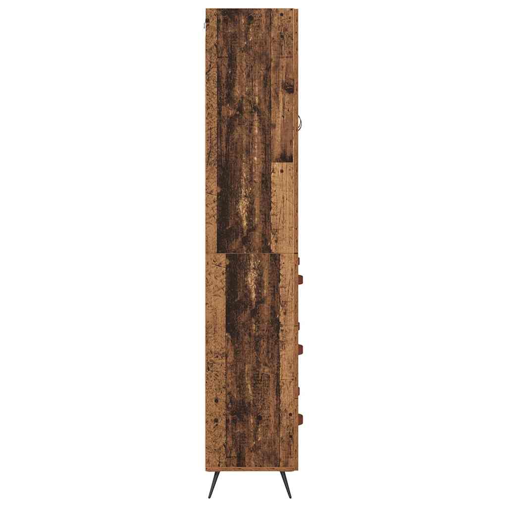 Highboard Cabinet with Shelf 2 pcs Old Wood Engineered Wood