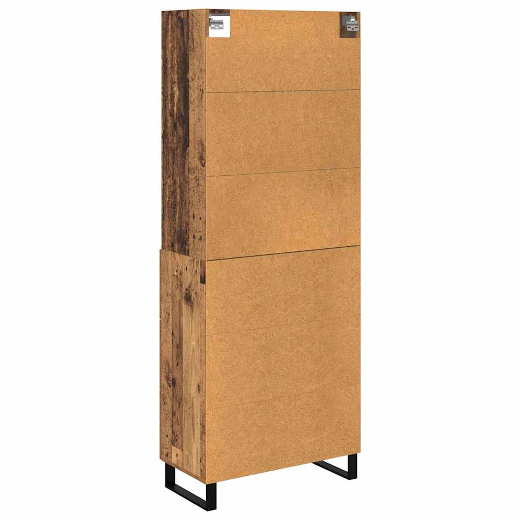 Highboard with Drawer 2 pcs Old Wood Engineered Wood