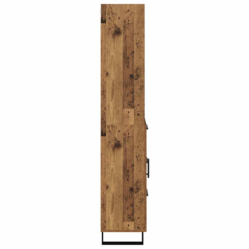 Highboard with Drawer 2 pcs Old Wood Engineered Wood