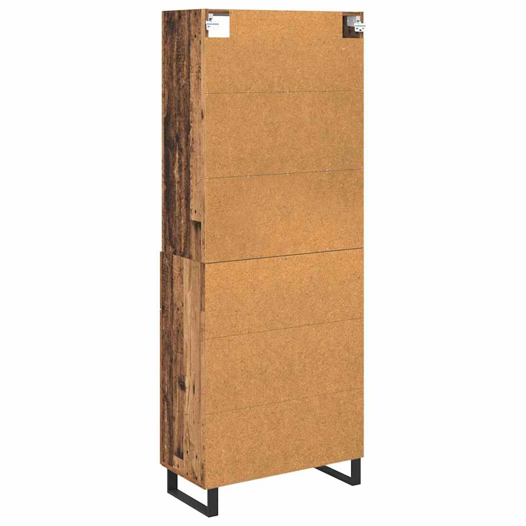 Highboard with Drawer 2 pcs Old Wood Engineered Wood