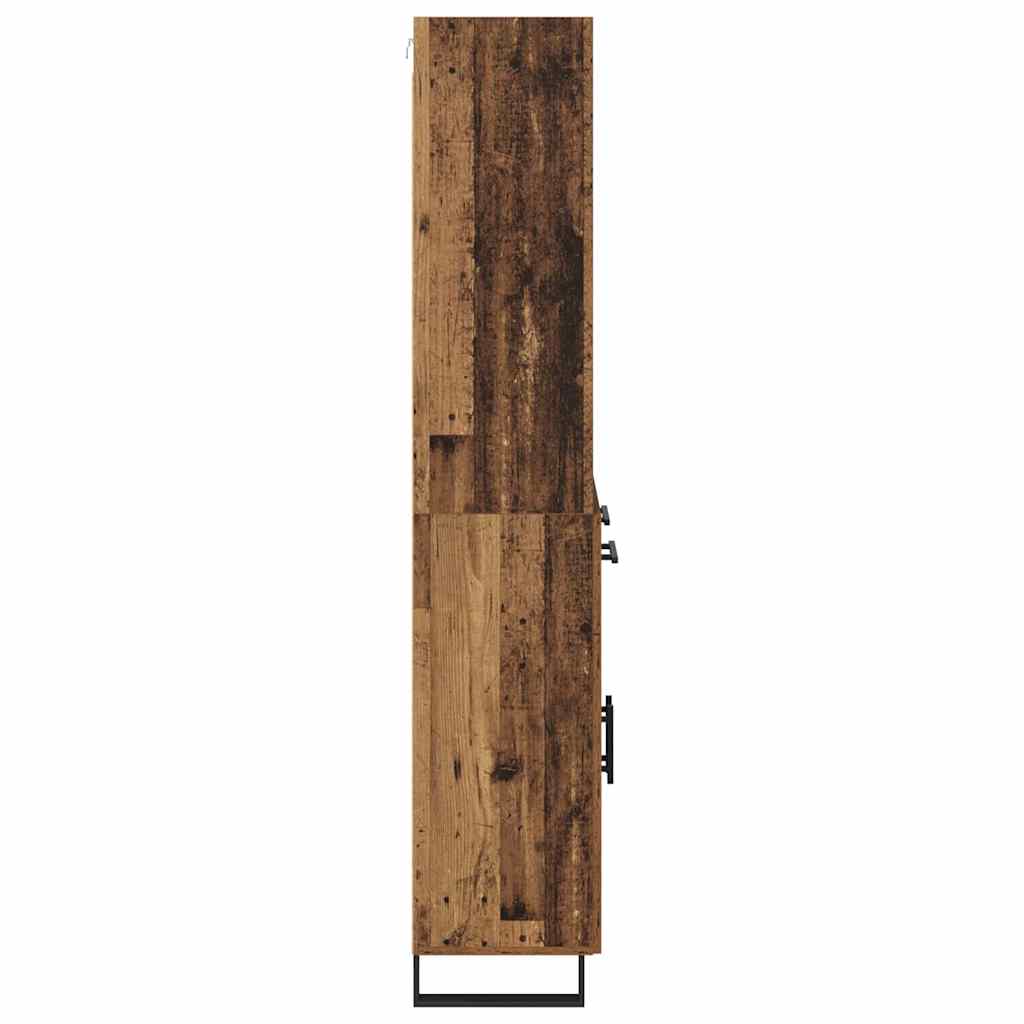 Highboard with Drawer 2 pcs Old Wood Engineered Wood