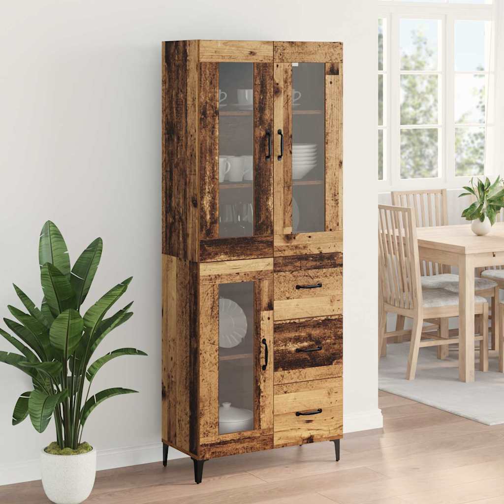 Highboard Old Wood 69.5 x 34 x 180 cm Engineered Wood