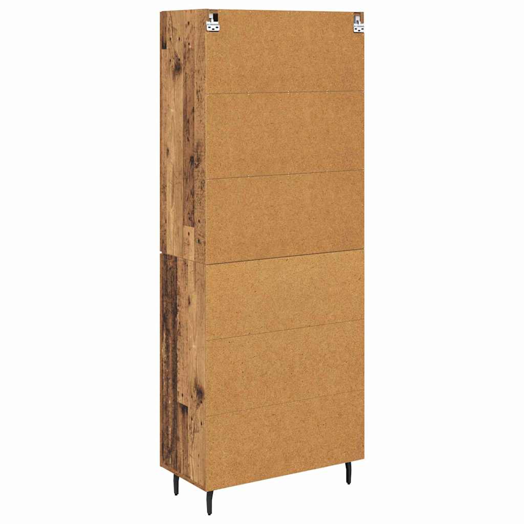 Highboard 2 pcs Old Wood Engineered Wood