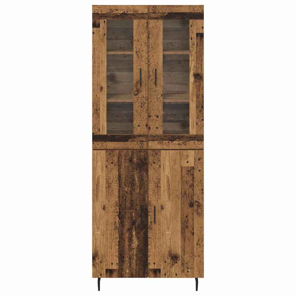 Highboard 2 pcs Old Wood Engineered Wood