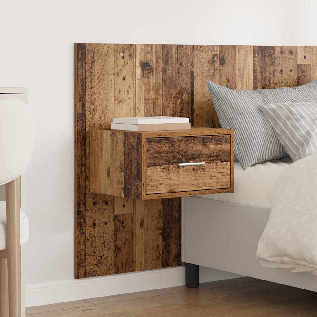 Headboard with Cabinet 3 pcs Old Wood Engineered Wood