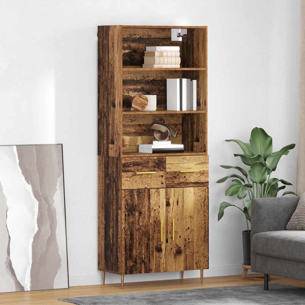 Highboard Old Wood 69.5 x 34 x 180 cm Engineered Wood