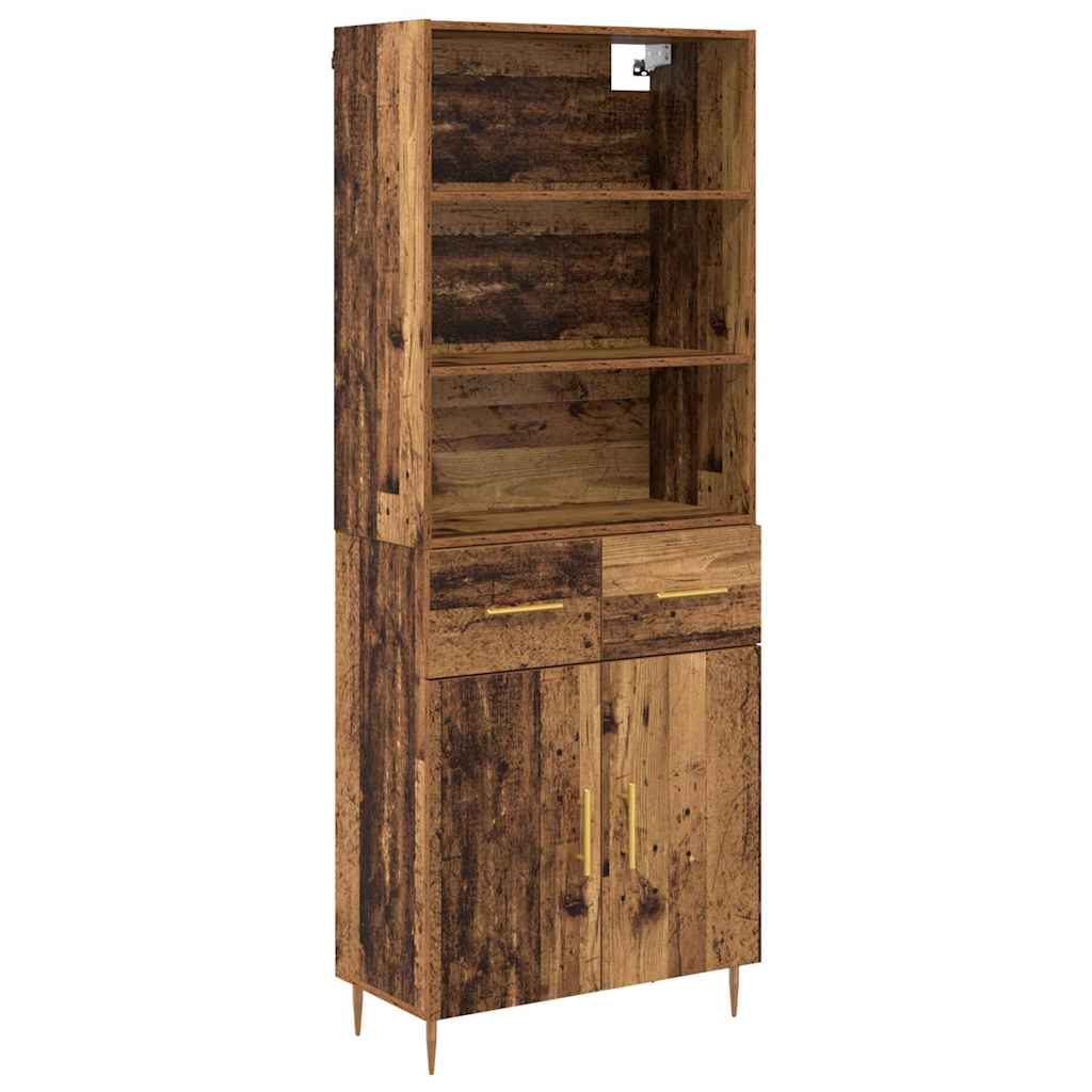 Highboard Old Wood 69.5 x 34 x 180 cm Engineered Wood