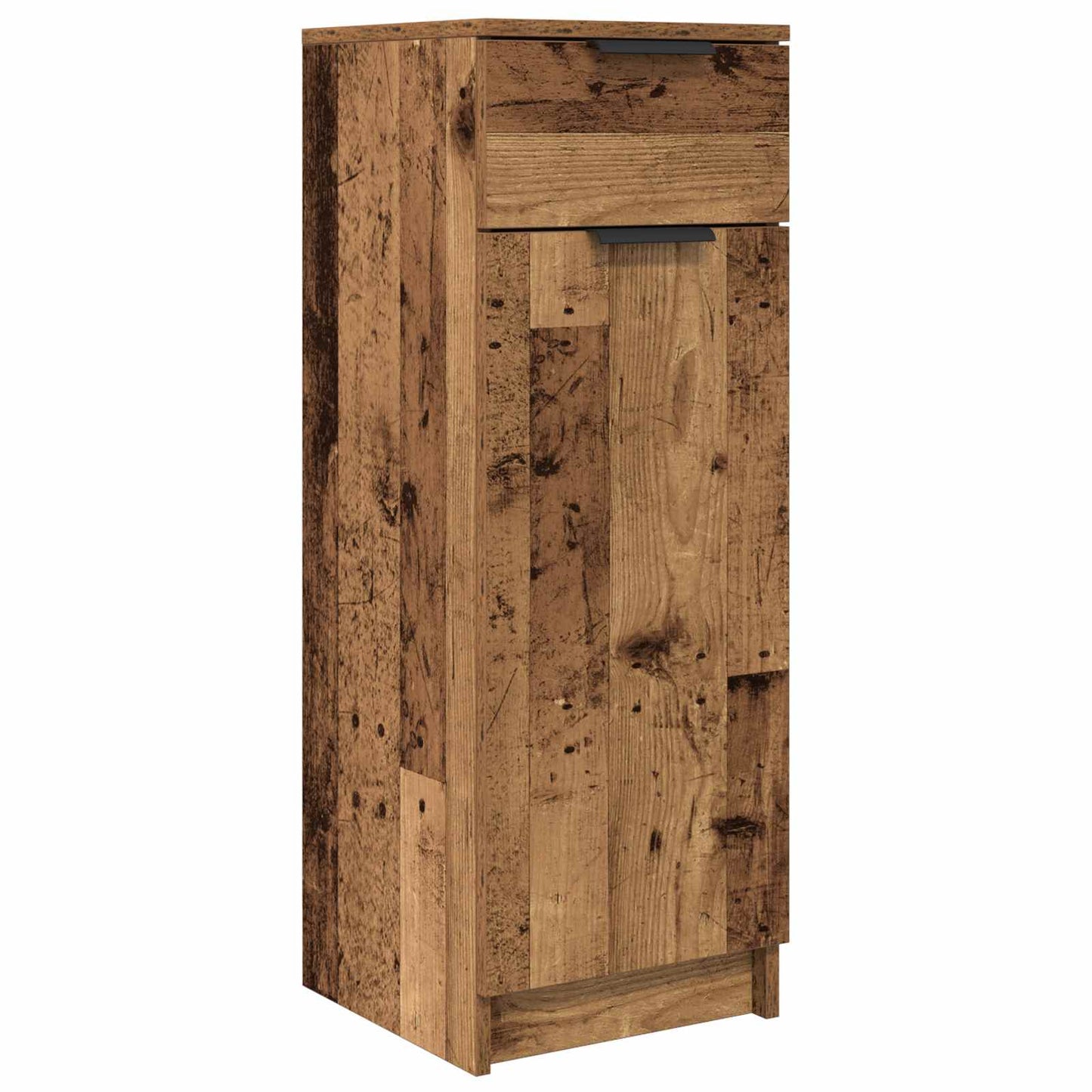 Bathroom Furniture Set with Door 3 pcs Old Wood Engineered Wood