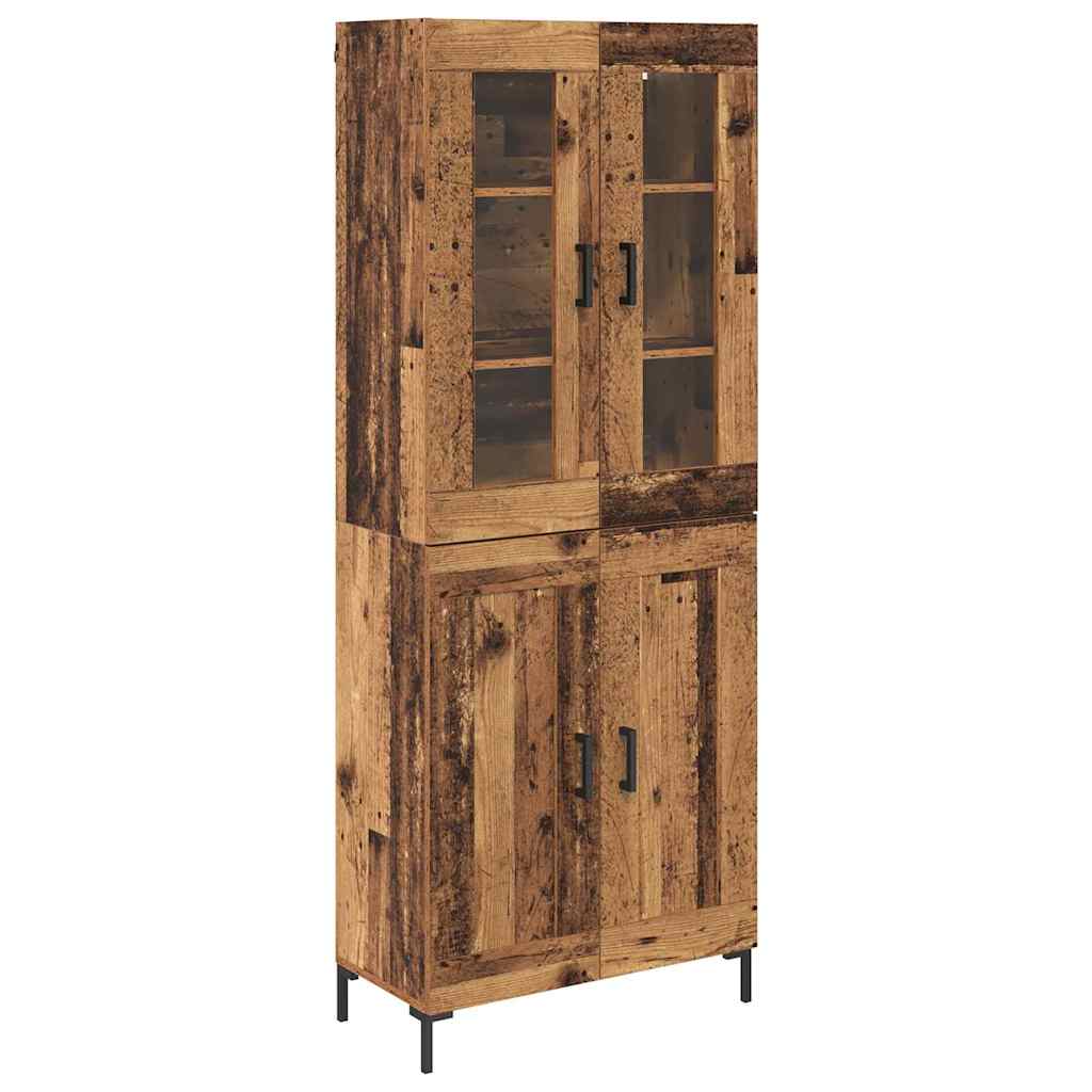Highboard 2 pcs Old Wood Engineered Wood