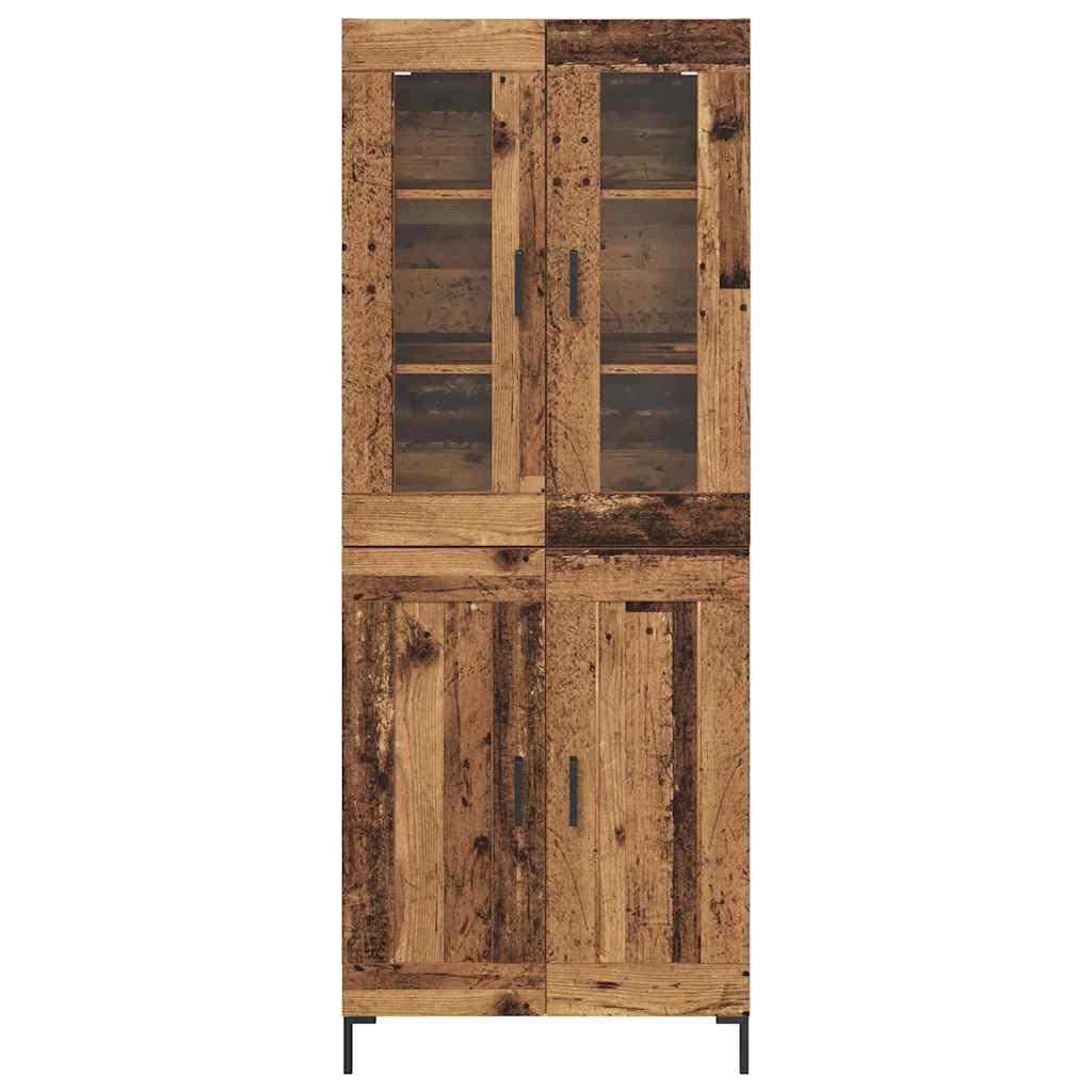 Highboard 2 pcs Old Wood Engineered Wood