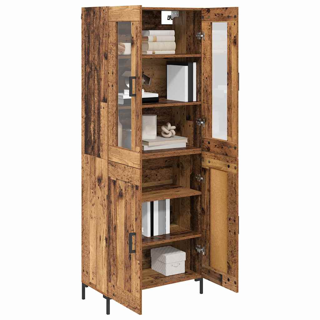 Highboard 2 pcs Old Wood Engineered Wood