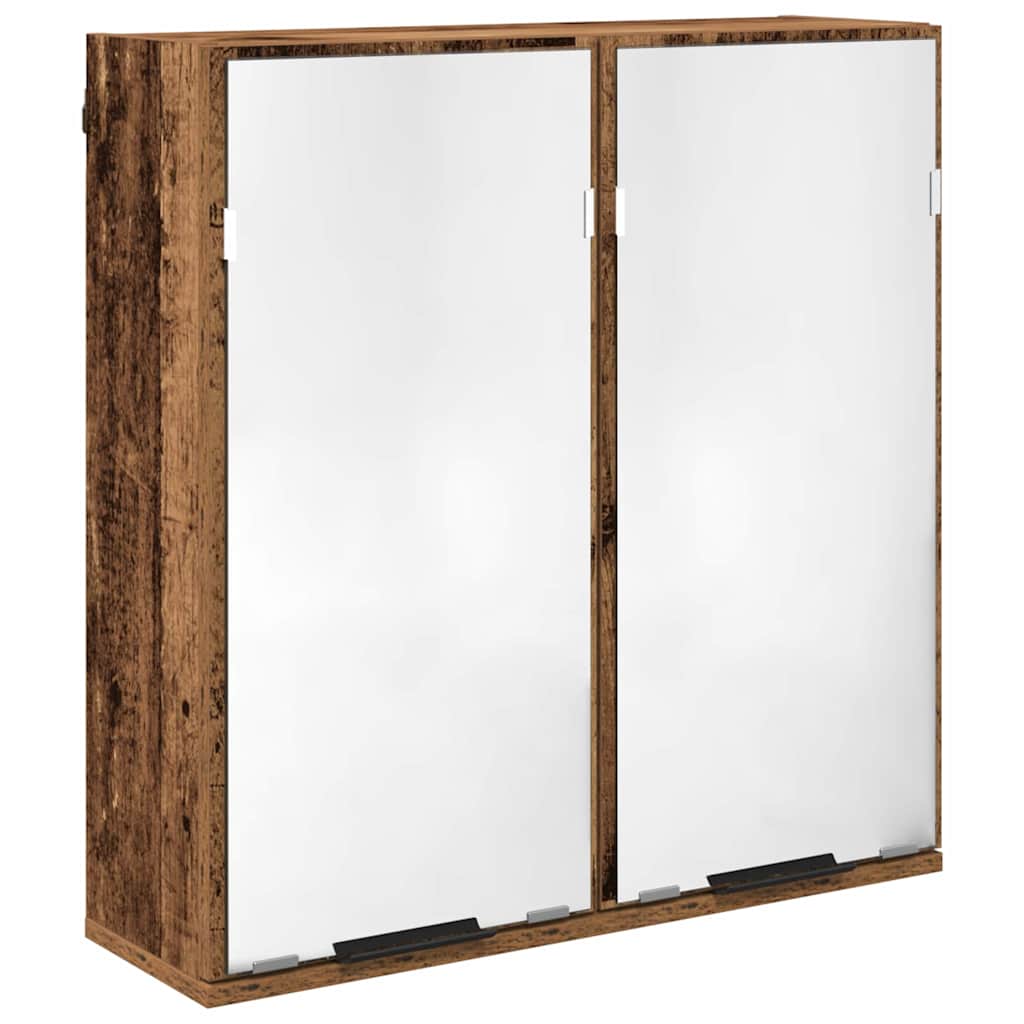 Bathroom Cabinet Set with Shelf 3 pcs Old Wood Engineered Wood
