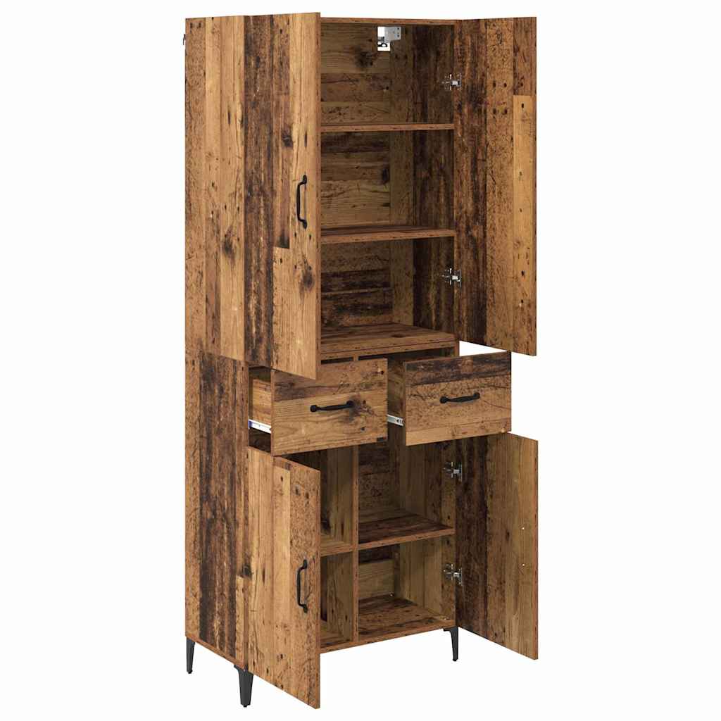 Highboard Old Wood 69.5 x 34 x 180 cm Engineered Wood