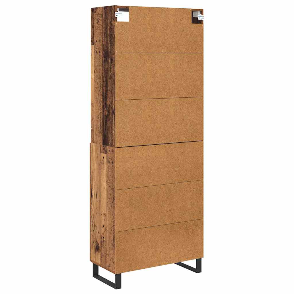 Highboard with Drawer 2 pcs Old Wood Engineered Wood