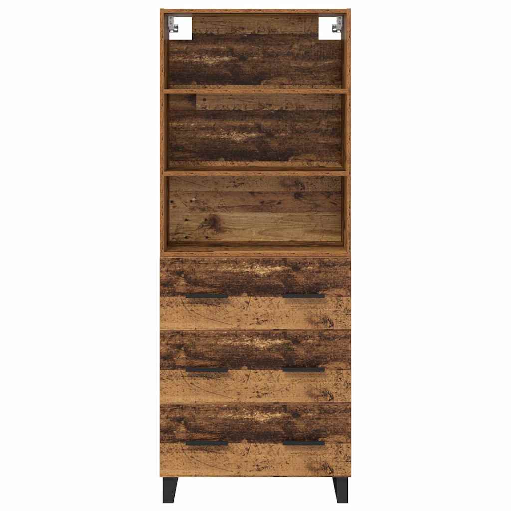 Highboard with Drawer 2 pcs Old Wood Engineered Wood