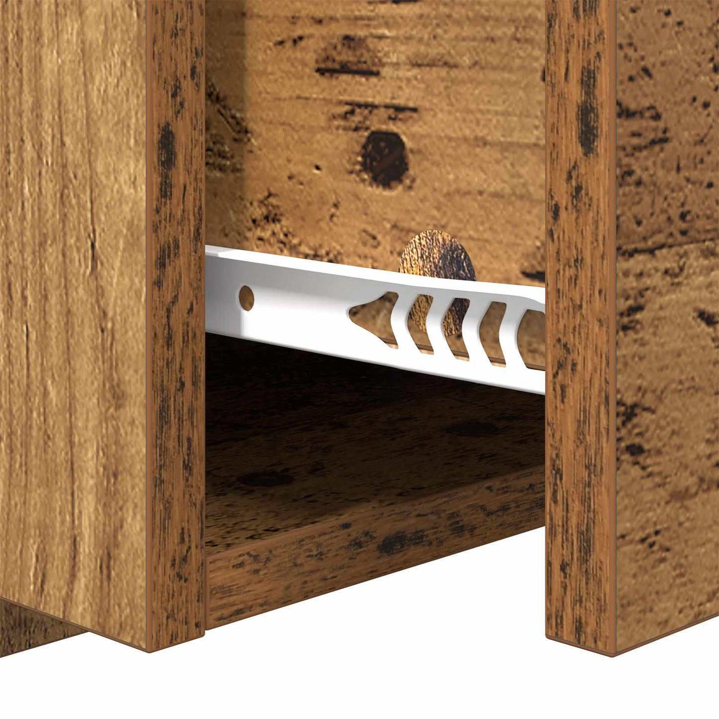 Headboard with Cabinet 3 pcs Old Wood Engineered Wood