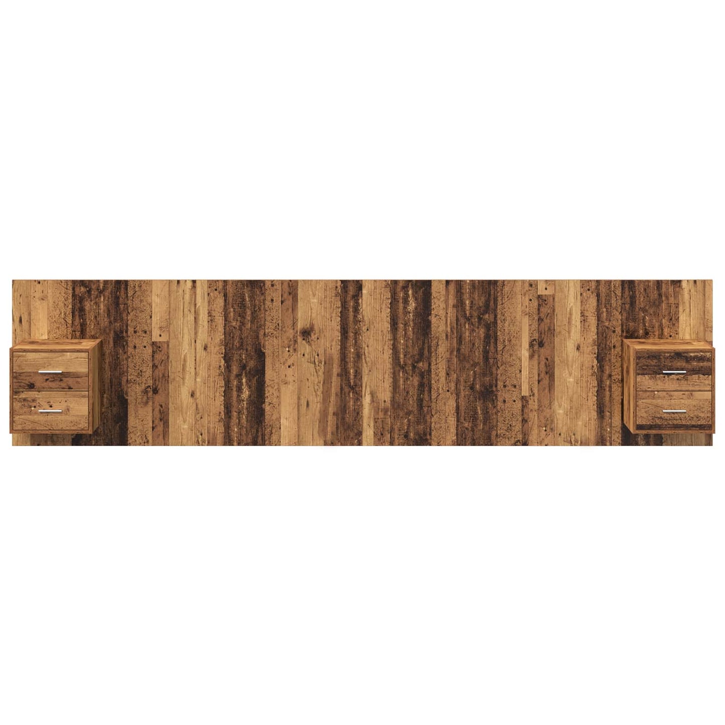 Headboard with Cabinet 3 pcs Old Wood Engineered Wood