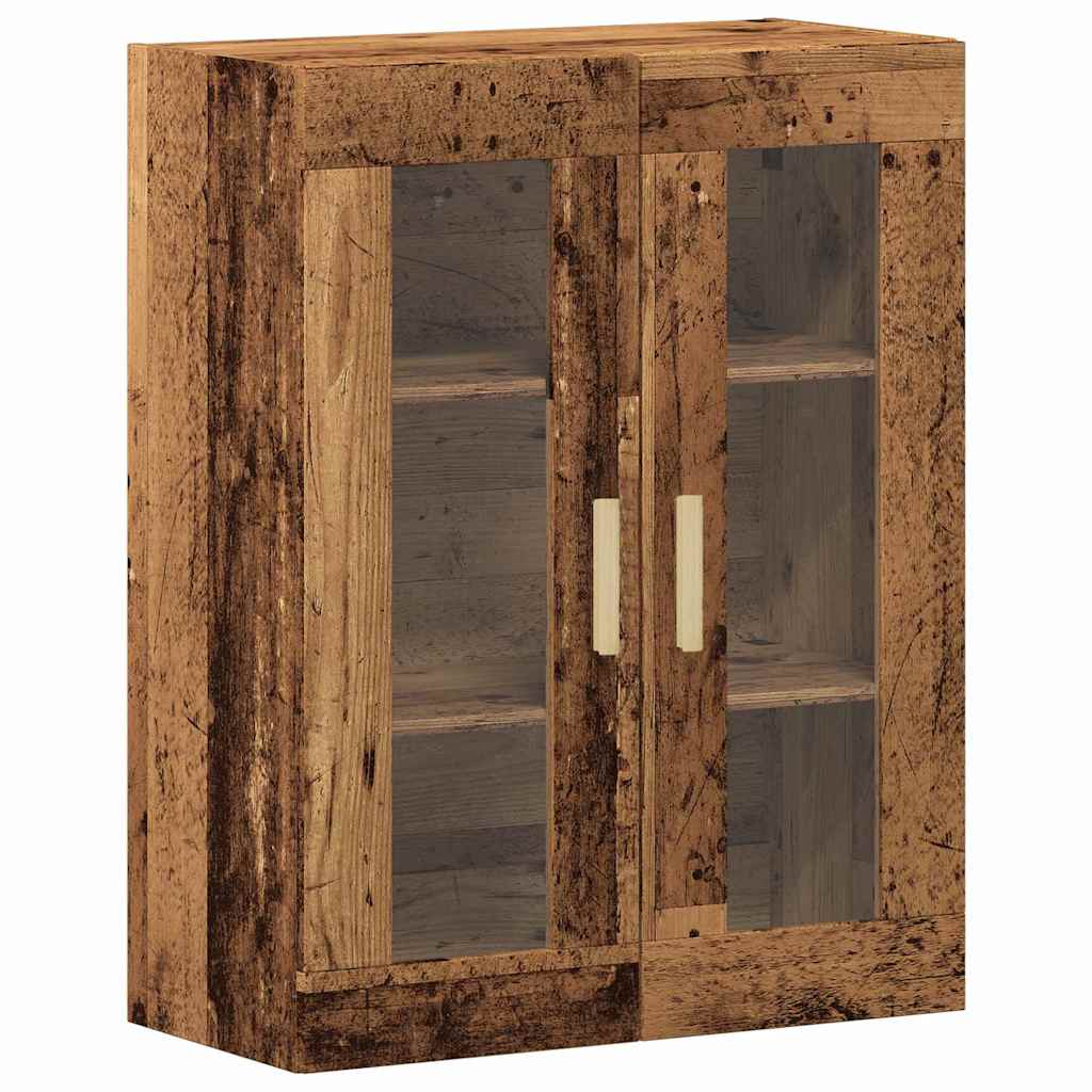 Highboard Old Wood 69.5 x 34 x 180 cm Engineered Wood and Glass