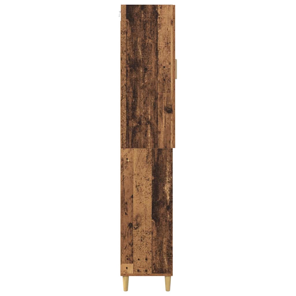 Highboard Old Wood 69.5 x 34 x 180 cm Engineered Wood and Glass