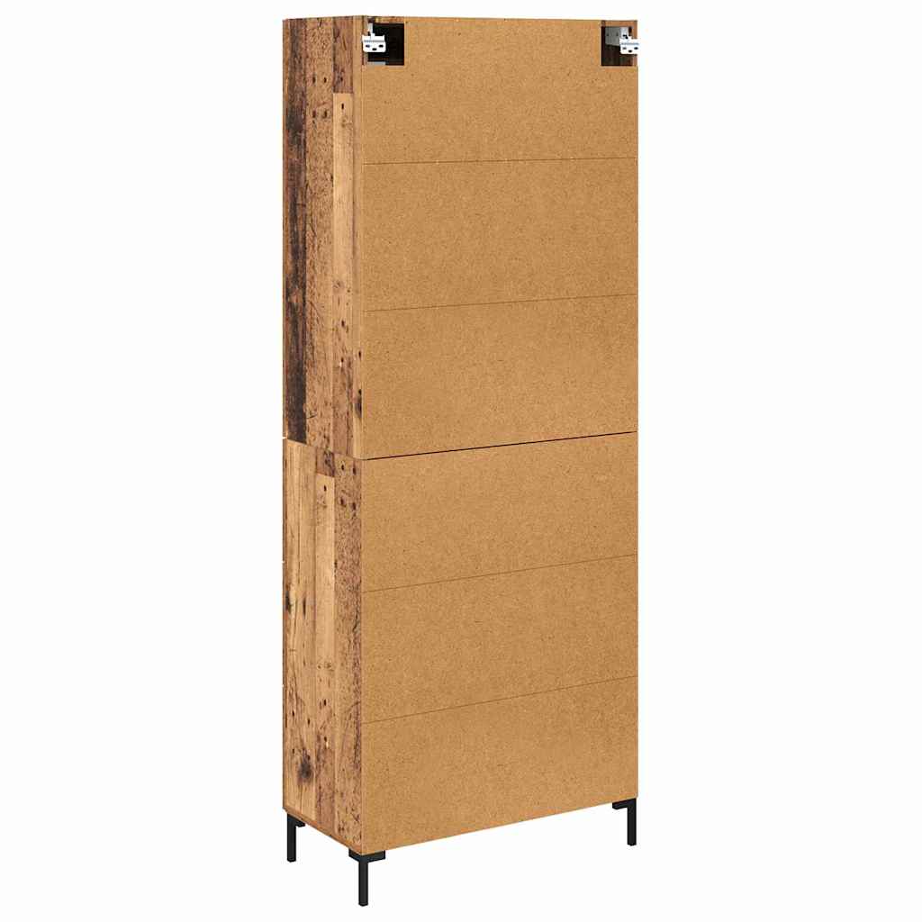 Highboard with Drawer 2 pcs Old Wood Engineered Wood