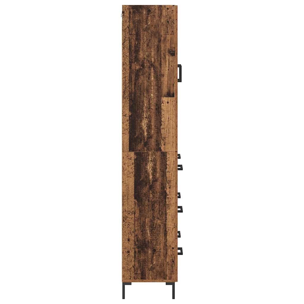 Highboard with Drawer 2 pcs Old Wood Engineered Wood