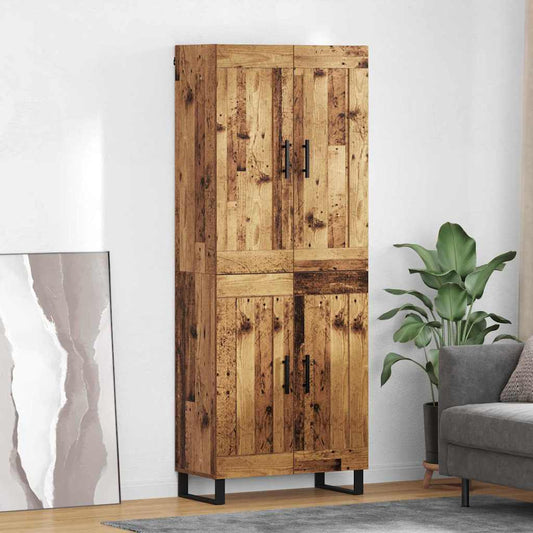 Highboard 2 pcs Old Wood 69.5 x 34 x 180 cm