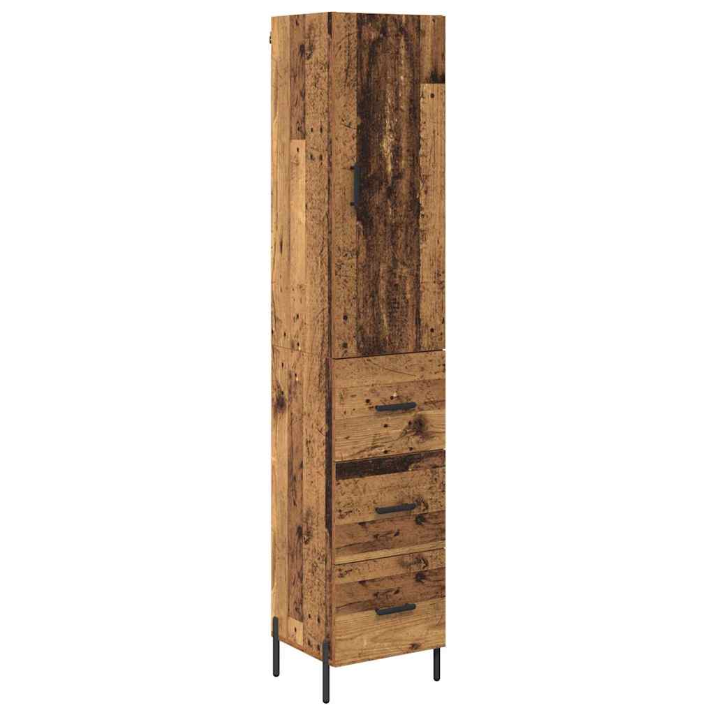Highboard Old Wood 34.5 x 34 x 180 cm Engineered Wood
