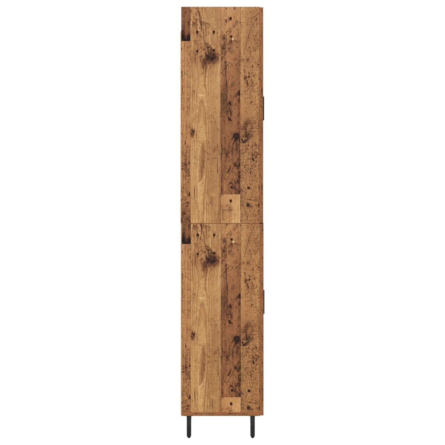 Highboard with Drawer 2 pcs Old Wood Engineered Wood and Glass