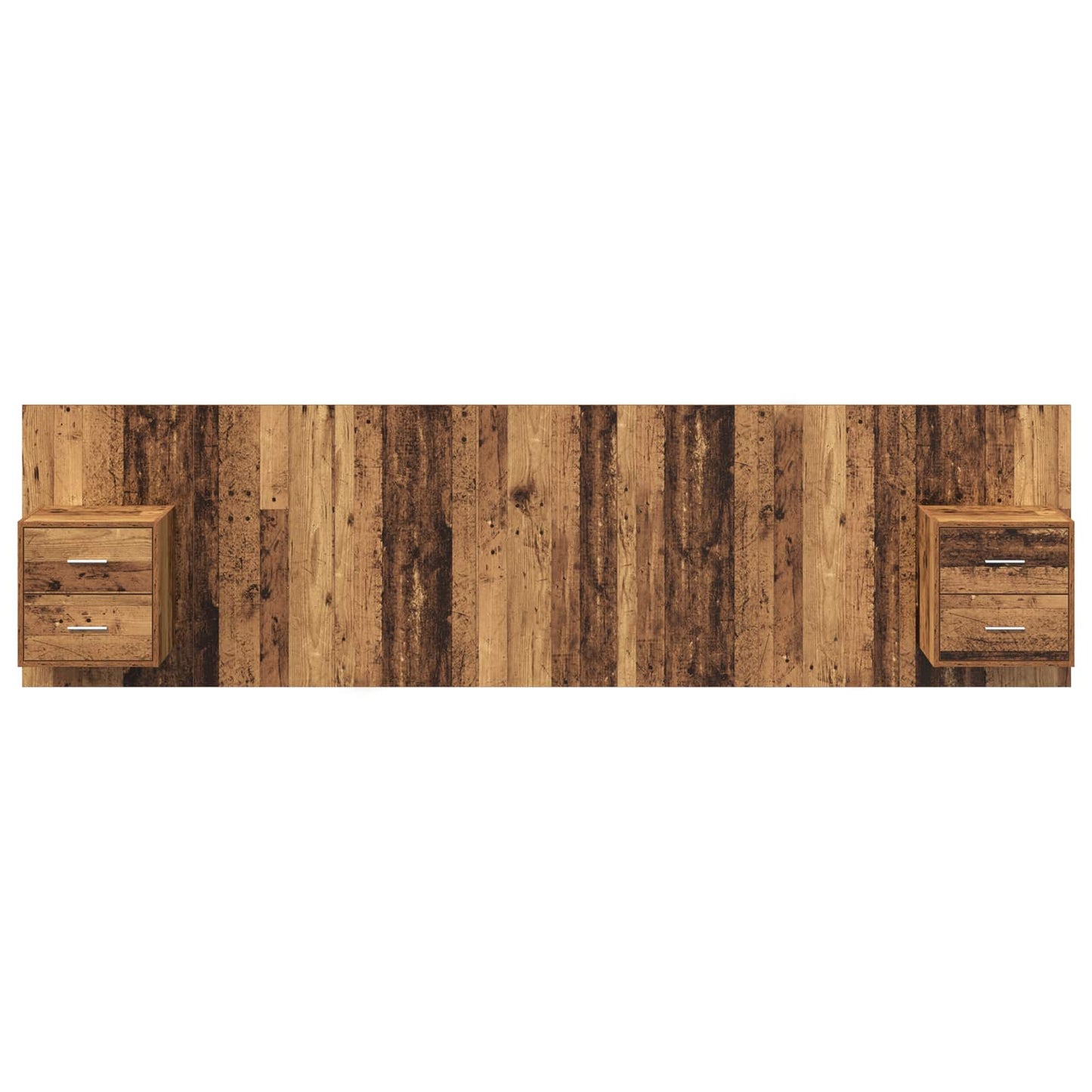 Headboard with Cabinet 3 pcs Old Wood Engineered Wood